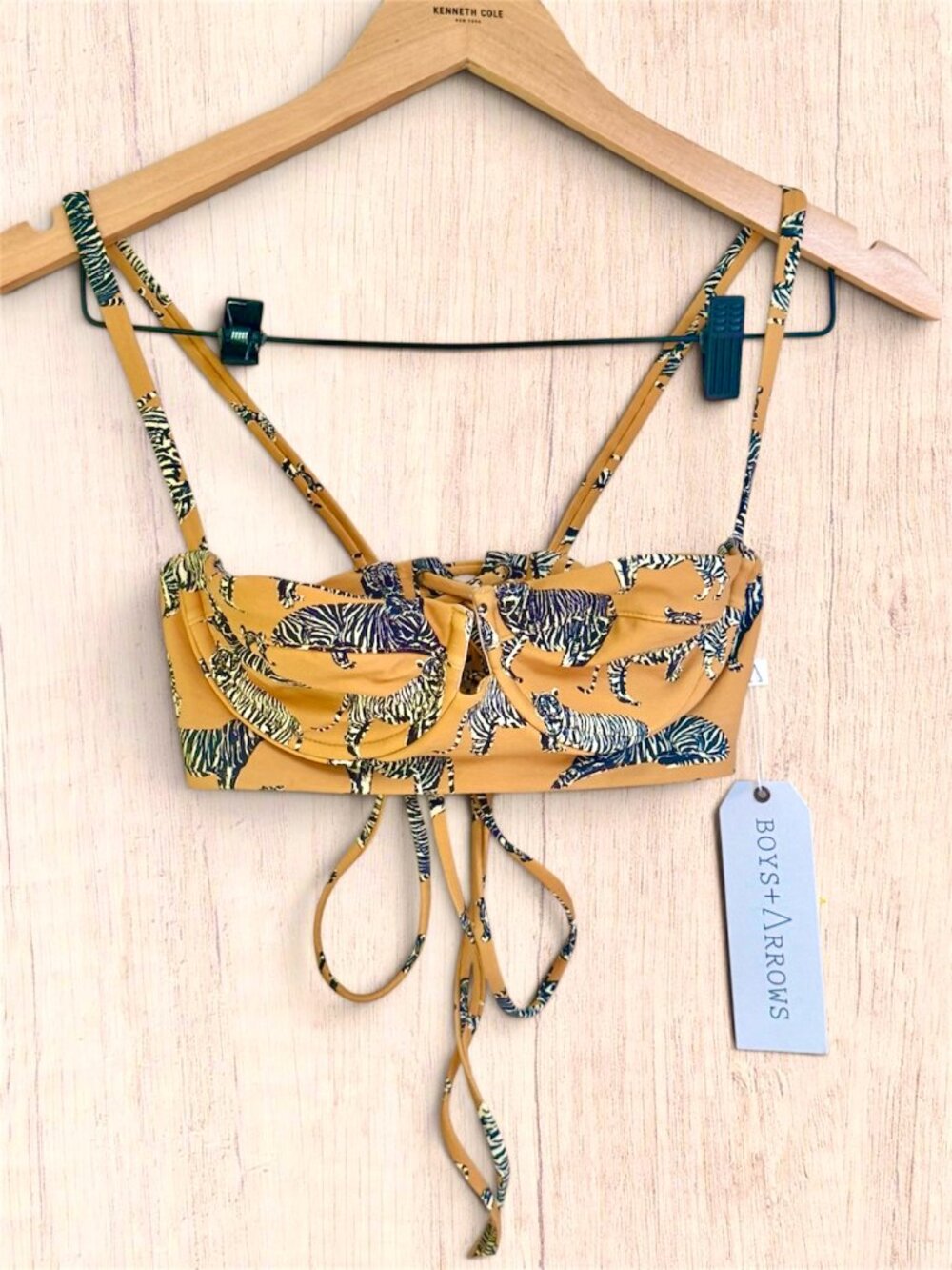 RARE  |  Boys + Arrows  |  "Norris" Bikini Top in "Cat"  |  Size Small  |  NWT